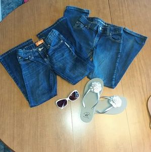2 pair, Arizona & Old Navy jeans girls 7regular